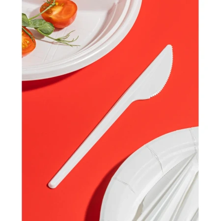 Нож одноразовый Комус Бюджет прозрачный 180 мм 50 штук в упаковке