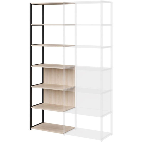 Полустеллаж для документов Easy to lead K-Loft 241H025 дуб  скандинавский/чёрный 645х400х2105 мм