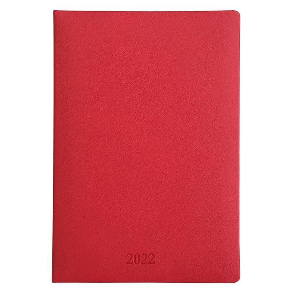 Ежедневник датированный 2022 год Infolio Vienna искусственная кожа А5 176 листов красный