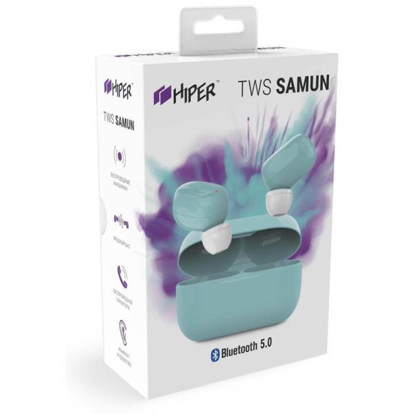 Наушники беспроводные Hiper TWS Samun Blue синие (HTW-APX3)