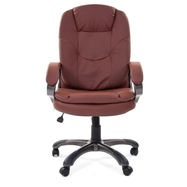 Кресло для руководителя Chairman 668 коричневое (искусственная кожа, пластик)