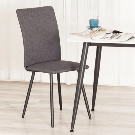 Стул обеденный Комус Мебель Fabbi тёмно-серый (ткань, металл)