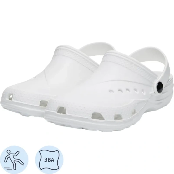 Сабо мужские 601/02М ЭВА белые размер 42 с ремешком