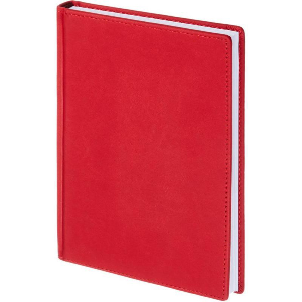 Ежедневник недатированный Attache Velvet искусственная кожа Soft Touch  A5+ 136 листов красный (146х206 мм)