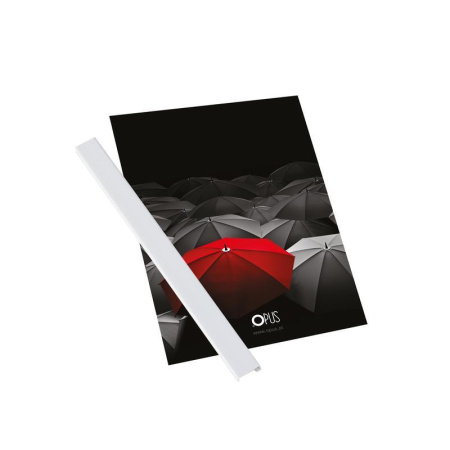 Каналы для переплета металлические Opus 24 мм белые (25 штук в упаковке)