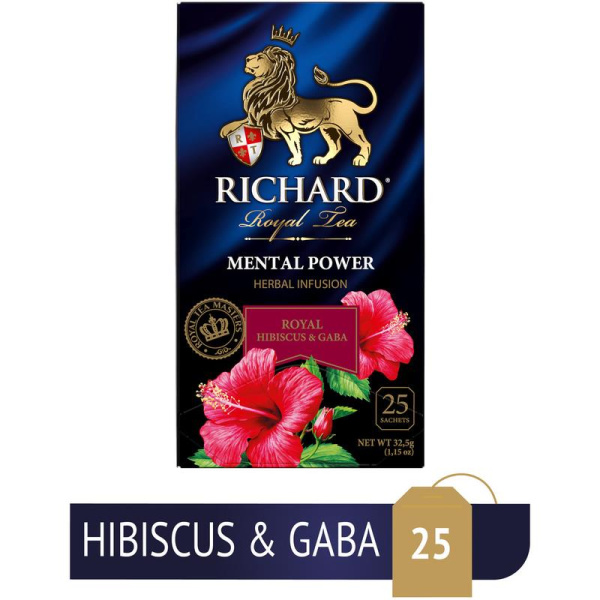 Чай Richard Royal Hibiscus & Gaba Mental Power фруктовый 25  пакетиков