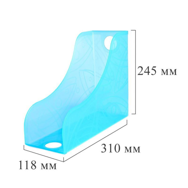 Вертикальный накопитель Attache Open-Space пластиковый прозрачный голубой ширина 118 мм