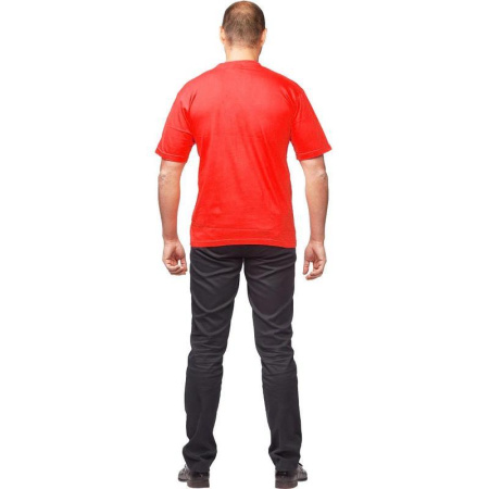 Футболка красная короткий рукав 100% хлопок M (44-46)