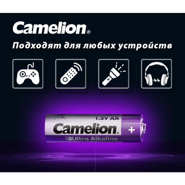 Батарейка AA пальчиковая Camelion Ultra (4 штуки в упаковке)