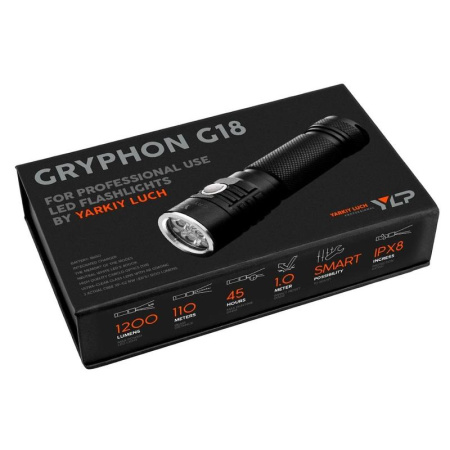 Фонарь светодиодный Яркий Луч Ylp G18 Gryphon LH351D HI-CRI  аккумуляторный