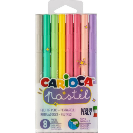 Фломастеры Carioca pastel 8 цветов