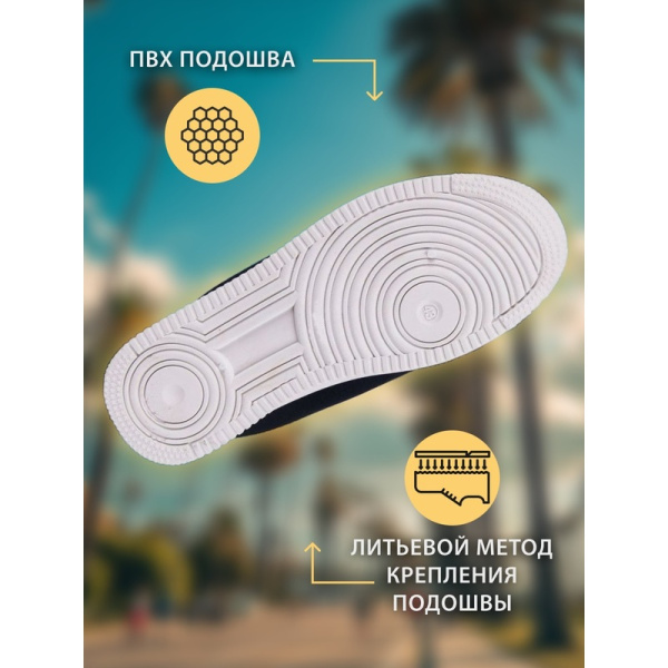 Кроссовки Line ПВХ из велюра синие размер 36