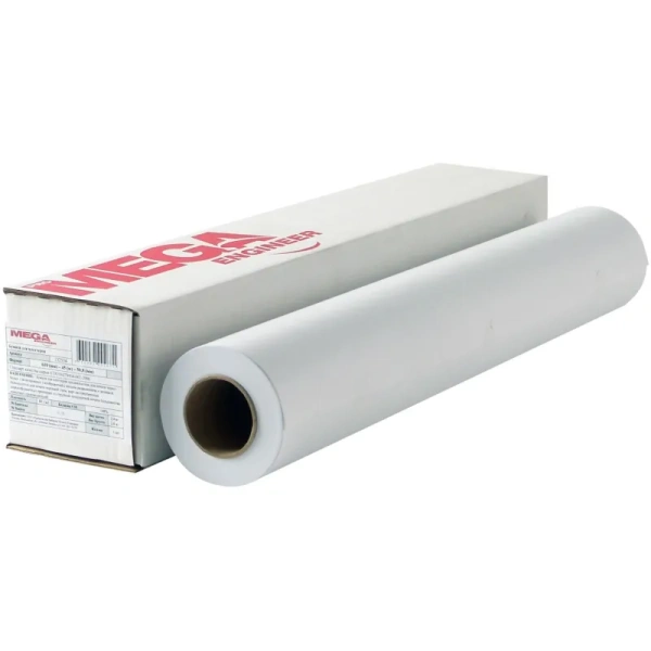 Бумага широкоформатная Mega Engineer InkJet (диаметр втулки 50.8 мм, длина 100 м, ширина 610 мм, плотность 80 г/кв.м, белизна 146%)