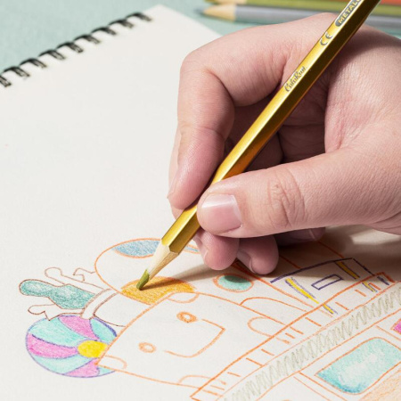 Карандаши цветные Deli 12 цветов шестигранные (EC127-12)