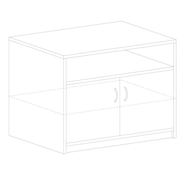 Тумба Imago для оргтехники (орех, 770х600х680 мм)
