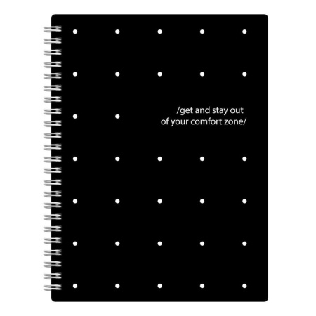 Бизнес-тетрадь Attache Comfort А5 96 листов черная в клетку на спирали  (156х207 мм) Бизнес-тетрадь Attache Comfort А5 96 листов черная в клетку на спирали  (156х207 мм)