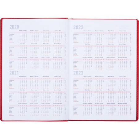 Ежедневник недатированный Attache Сиам искусственная кожа А5 176 листов красный (143x210 мм)