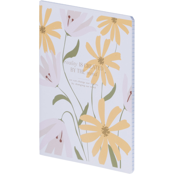 Тетрадь общая Be Smart April А5 48 листов в клетку на скрепке (обложка с  рисунком цветы, матовая ламинация)