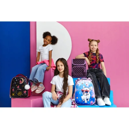 Ранец №1 School Вox Лапки фиолетовый с одним отделением