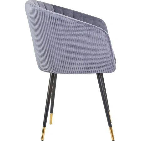 Кресло обеденное Dobrin Mary серый (велюр, металл)