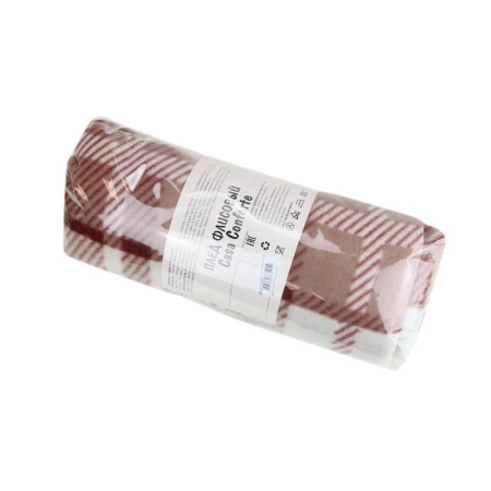 Плед Belezza Мадрас флис 140х200 см коричневый