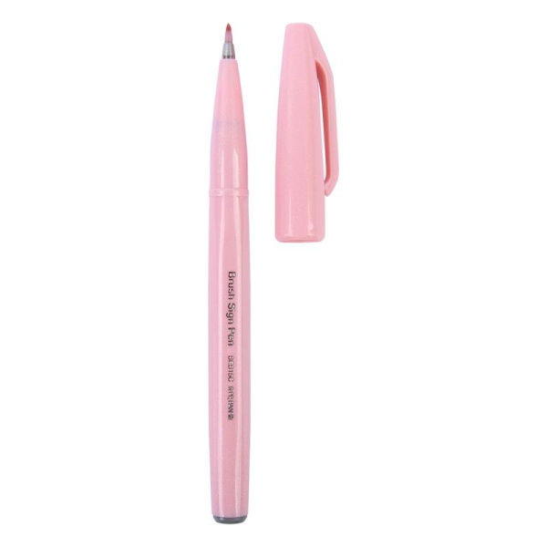 Фломастер-кисть Pentel Touch Brush Sign Pen 0.5 мм бледно-розовый