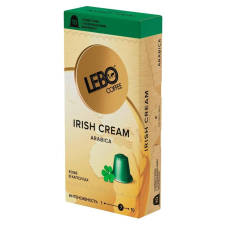 Кофе в капсулах для кофемашин Lebo Irish Cream (10 штук в упаковке)