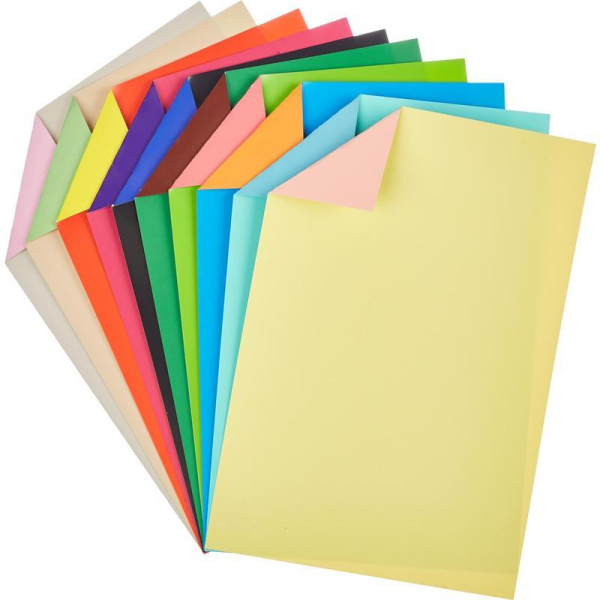 Набор цветной бумаги и картона Альт (А4, 30 листов, 50 цветов, офсетная)