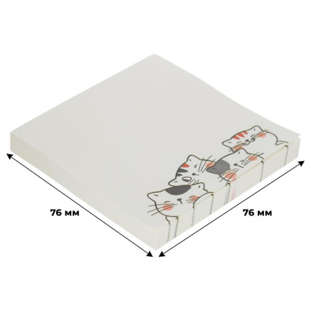 Стикеры M&G So Many Cats 76x76 мм 1 цвет (1 блок на 80 листов)