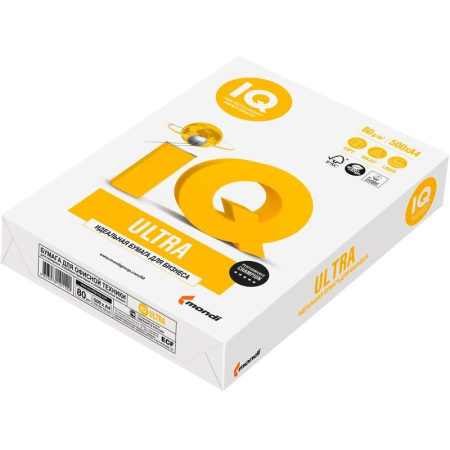 Бумага для офисной техники IQ Ultra (А4, марка A, 80 г/кв.м, 500 листов)