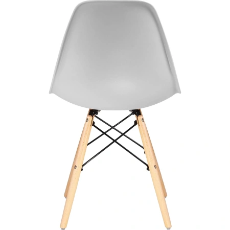 Стул обеденный Dobrin DSW светло-серый (пластик, массив дерева)