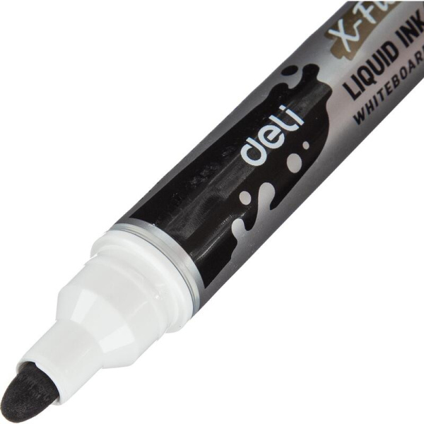 Маркер для белых досок Deli X-flow черный (толщина линии 2 мм) круглый  наконечник
