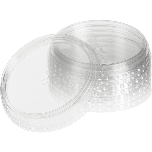 Крышка для стакана Стиролпласт 95 мм пластиковая прозрачная с отверстием  1000 штук в упаковке