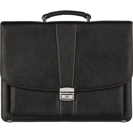 Портфель Алекс Директ из искусственной кожи черного цвета (131/2)