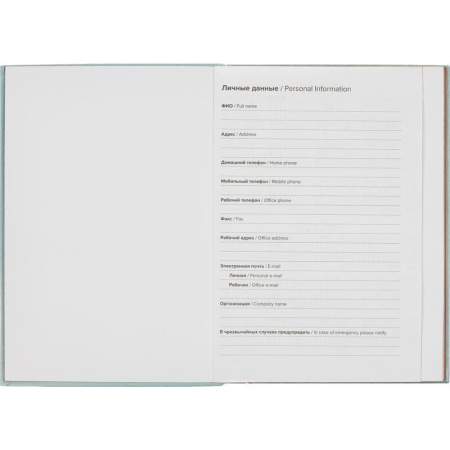 Ежедневник недатированный Attache искусственная кожа A5 136 листов голубой (140x200 мм)