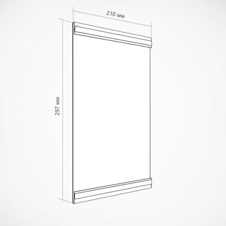 Ценникодержатель вертикальный на магнитах А4 (10 штук в упаковке)
