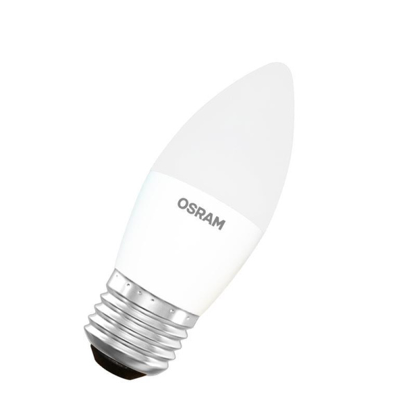 Лампа светодиодная Osram 7 Вт E27 свеча 4000 К нейтральный белый свет (5  штук в упаковке)