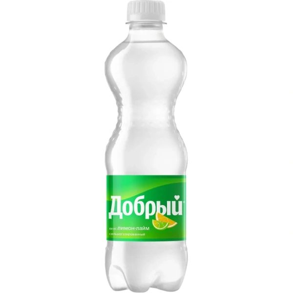 Напиток Добрый газированный с лимоном и лаймом 0.5 л Напиток Добрый газированный с лимоном и лаймом 0.5 л