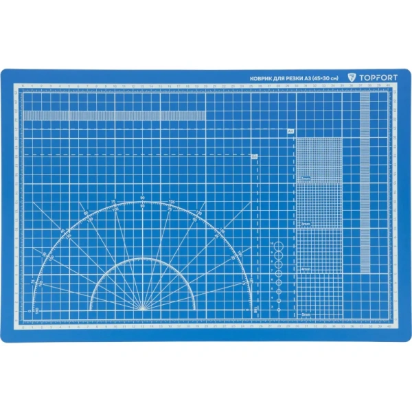 Коврик для резки TOPFORT 5-слойный формат А3 двусторонний (450х300 мм,   толщина 3 мм)