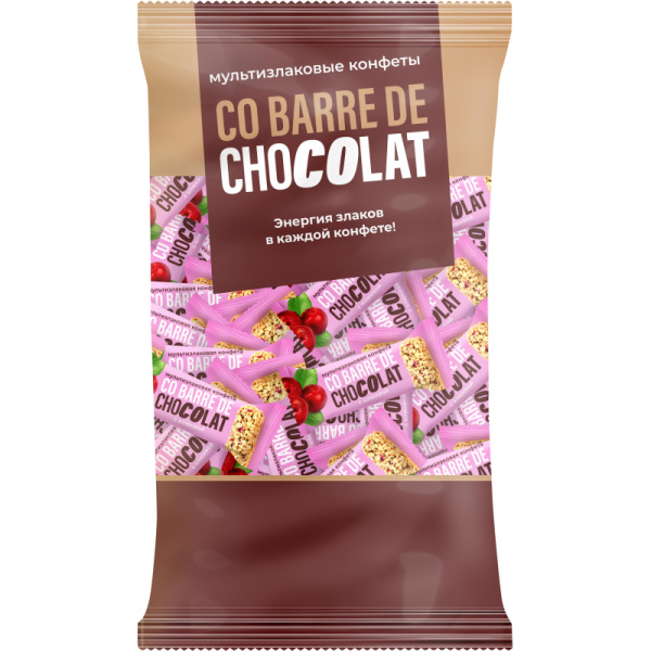 Конфеты Co barre de Chocolat мультизлаковые с клюквой 900 г
