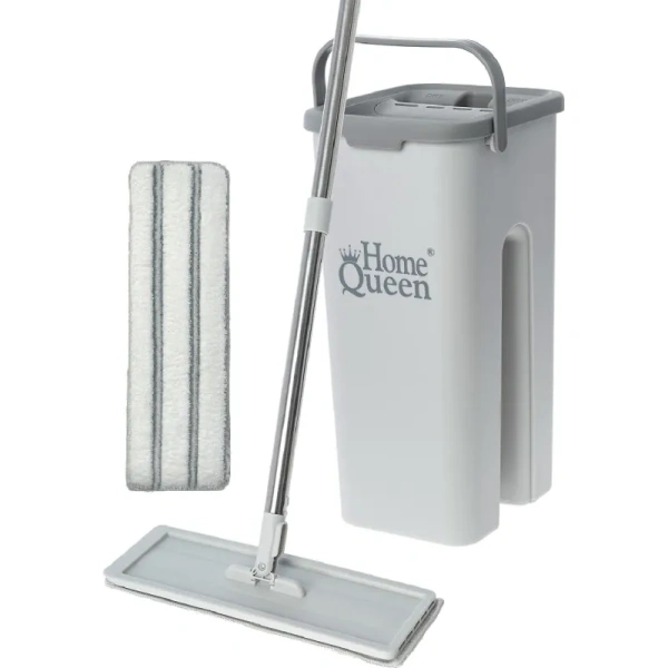 Набор для уборки Home Queen Compact 2 (швабра, сменная насадка (МОП),  ведро с отжимом)