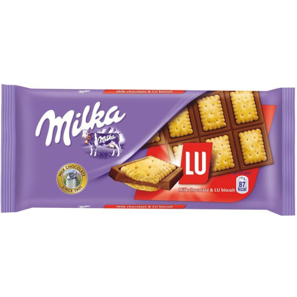 Шоколад Milka плитка молоч. с печеньем LU 87г