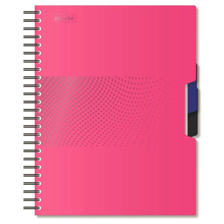 Бизнес-тетрадь Attache Digital A5 140 листов розовая в клетку на спирали (170x205 мм)