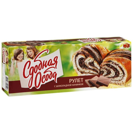 Рулет Черемушки с шоколадной начинкой 400 г.