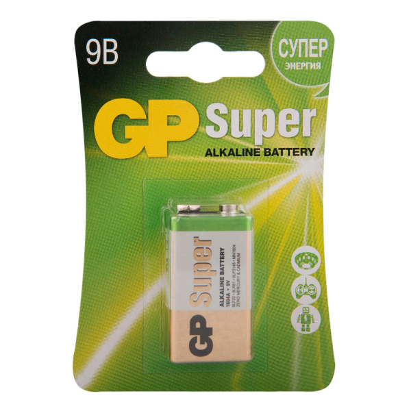 Батарейка крона (6LR61) GP Super (1604A-5CR1)