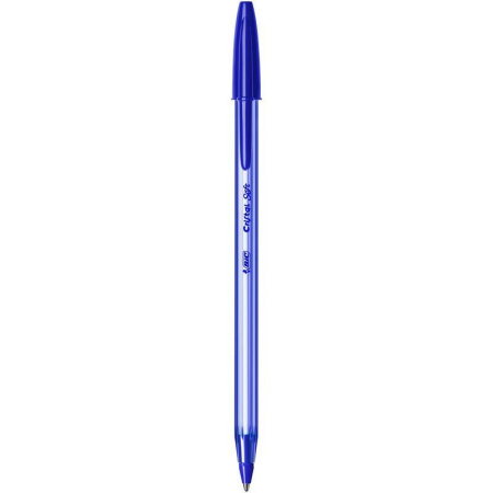 Ручка шариковая одноразовая неавтоматическая Bic Cristal Soft синяя (толщина линии 0.35 мм) Ручка шариковая одноразовая неавтоматическая Bic Cristal Soft синяя (толщина линии 0.35 мм)