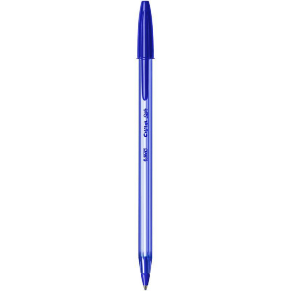 Ручка шариковая одноразовая неавтоматическая Bic Cristal Soft синяя (толщина линии 0.35 мм)