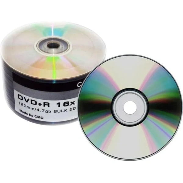 Диск DVD+R CMC 4.7 ГБ 16x bulk CMCDVDPRB50 (50 штук в упаковке)