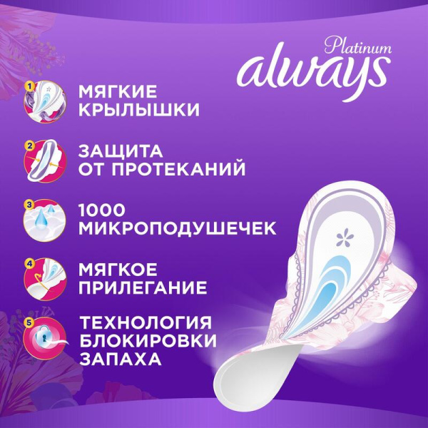 Прокладки женские гигиенические Always Platinum (12 штук в упаковке)