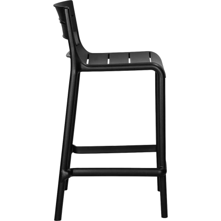 Стул полубарный Dobrin Nessa чёрный (пластик)
